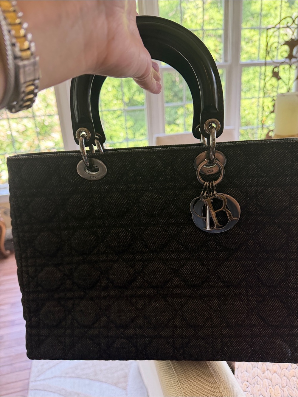 GORGEOUS Authentic Christian Dior Black Denim Diorissimo
